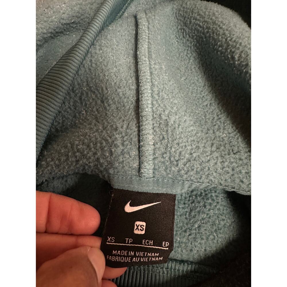 Nike Therma Fleece Training Hoodie Womens Sz XS Teal Blue BV5276-364 - Picture 8 of 12